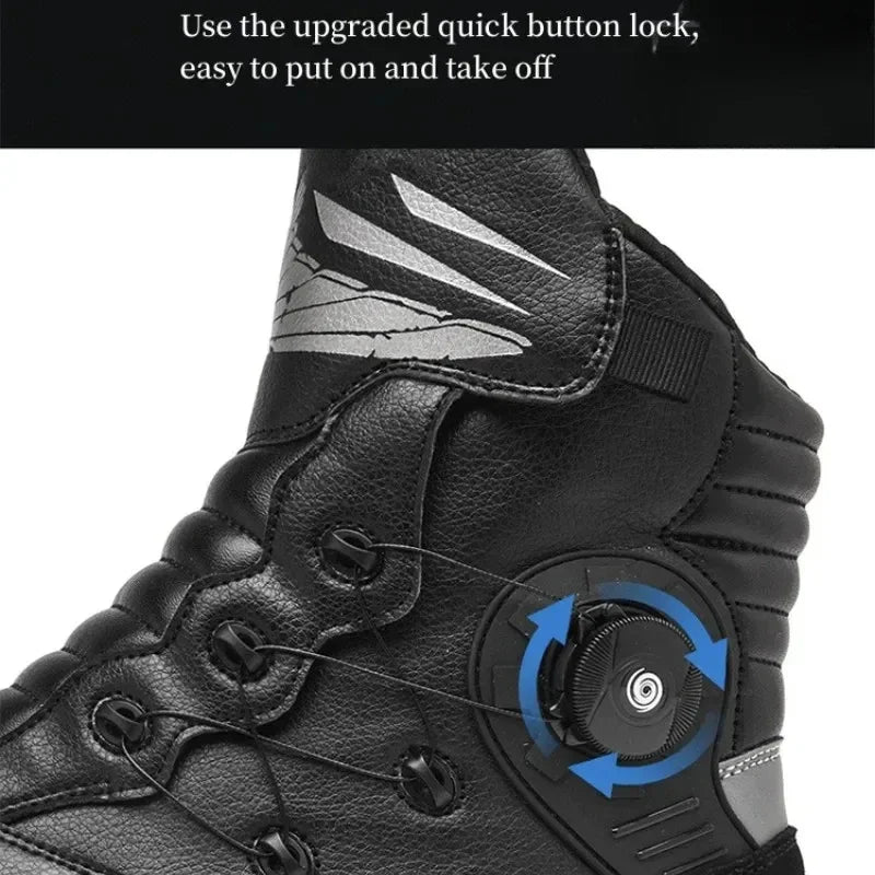 Motorcycle Boots Waterproof Retro Enduro Equipment Motorcycle Boots Leather Motorcyclist Riding Shoes Botas Para Moto Mens
