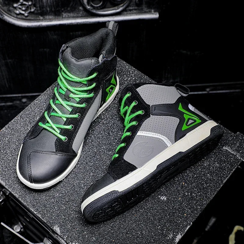 Motorcycle Shoes Men Motocross Boots Motobiker Racing Shoes Toe Cap Hardening Protective Cycling Shoes Summer Breathable Sneaker