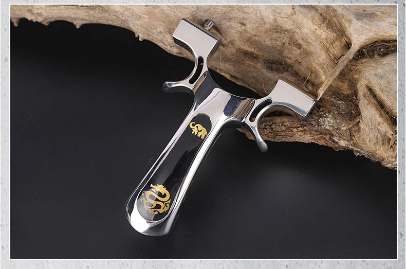 New High-Precision Slingshot 304 Stainless Steel Outdoor Powerful Shooting Slingshot Catapult Set