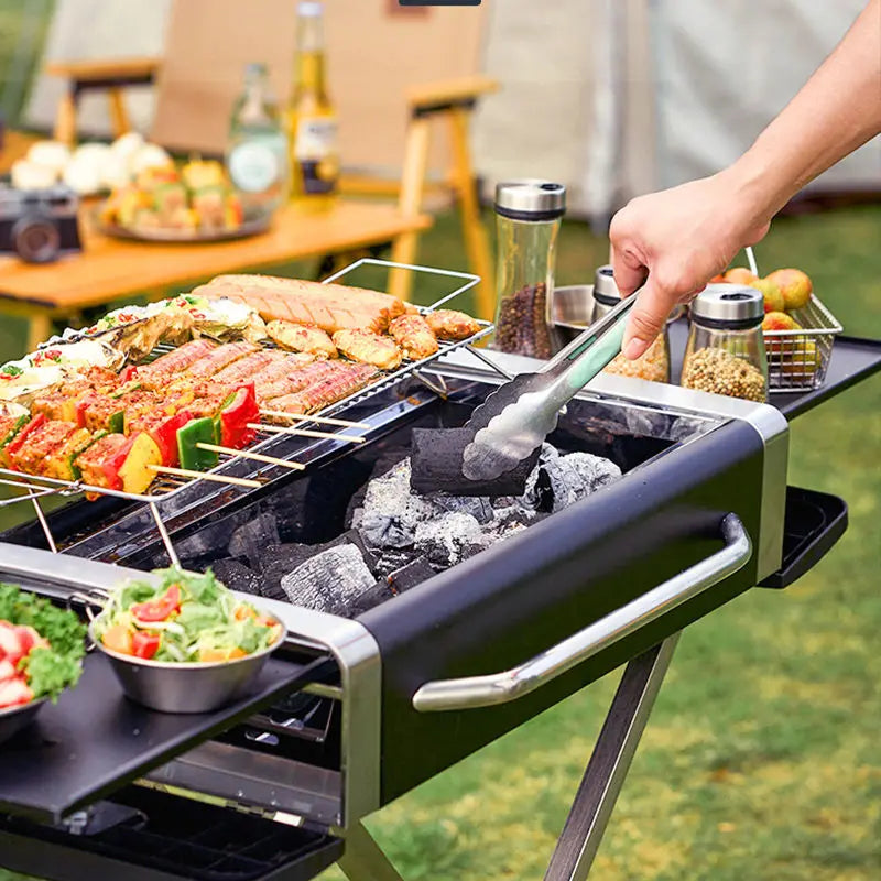 Foldable Charcoal Barbecue Grill Outdoor Portable Large BBQ Stove for Home