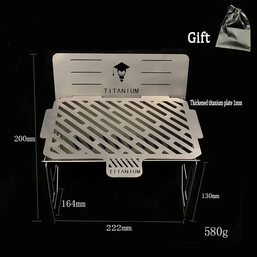 Smilodon- Titanium BBQ Grill Camping Charcoal Barbecue Grills Outdoor Picnic Portable Folding Stove Stand