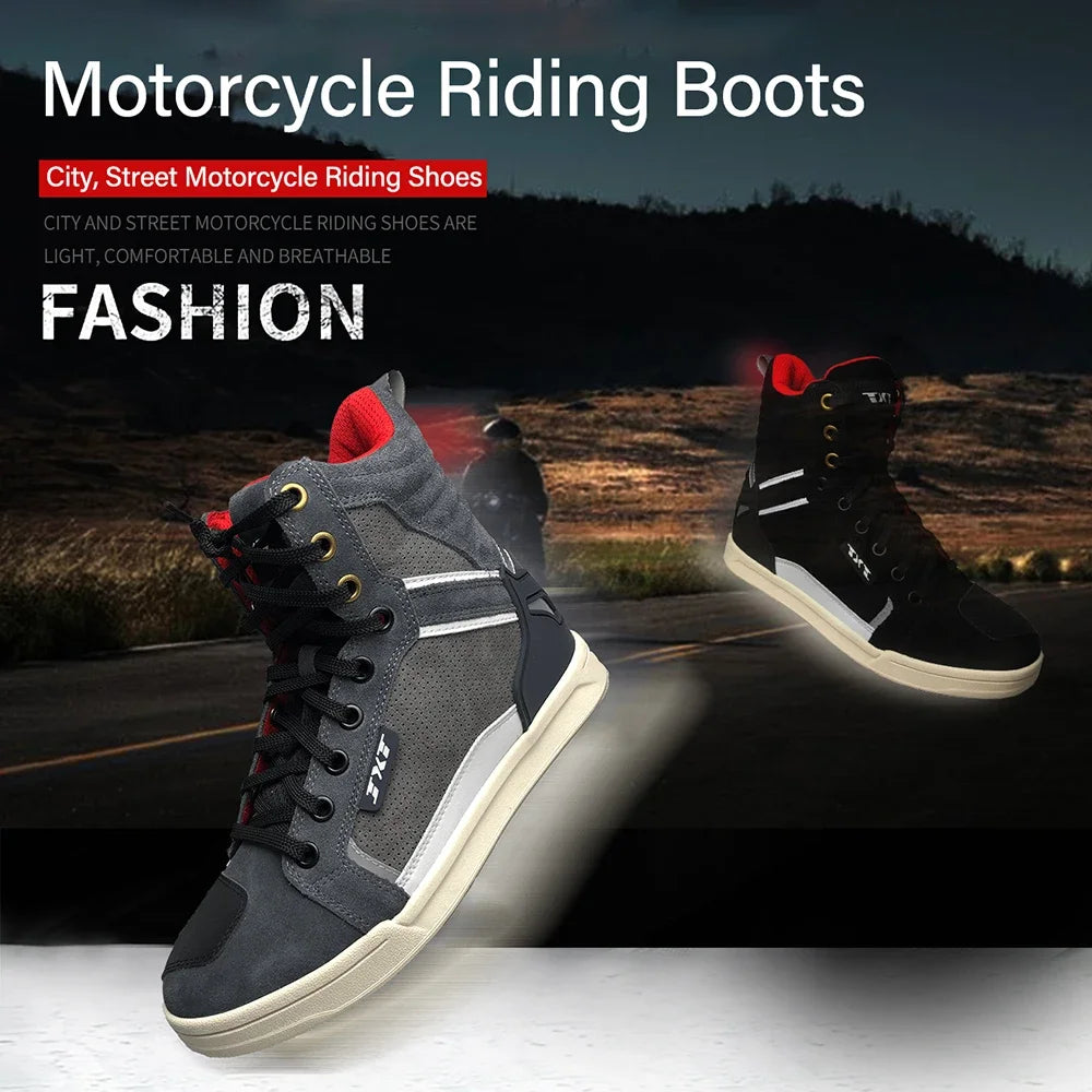 Men's Motorcycle Racing Shoes Breathable Anti-drop Off-road Rider Rally Shoes Racing Equipment