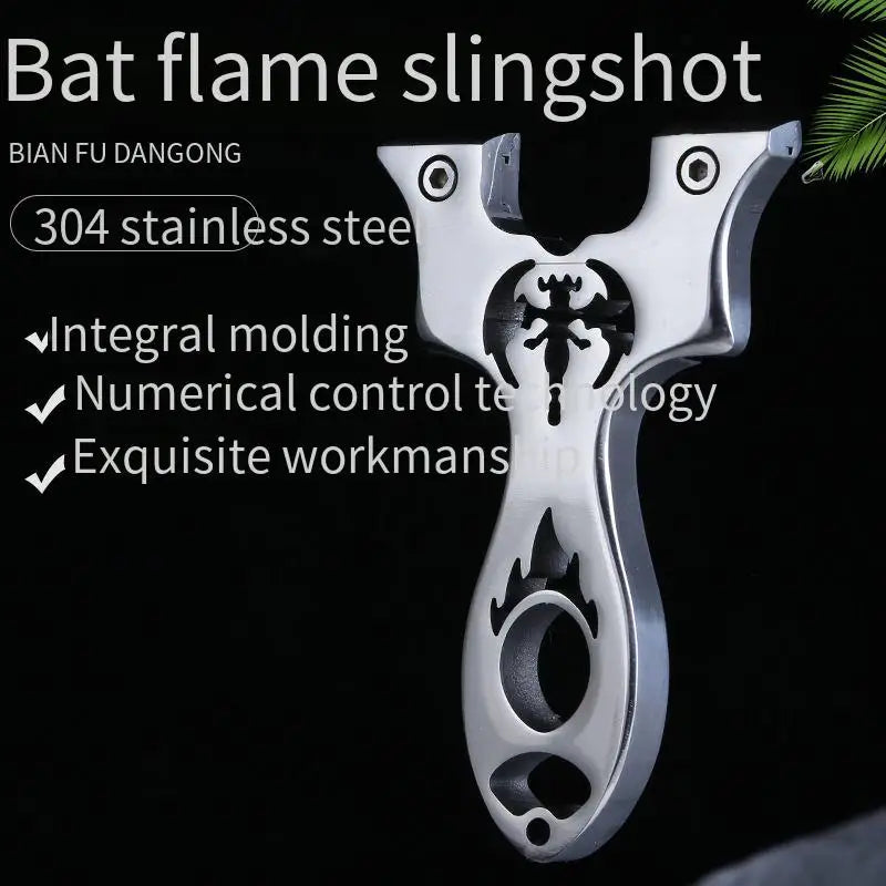 High Quality Slingshot Catapult Hunting Stainless Steel With Rubber Band Outdoor Shooting Game Sling Shot
