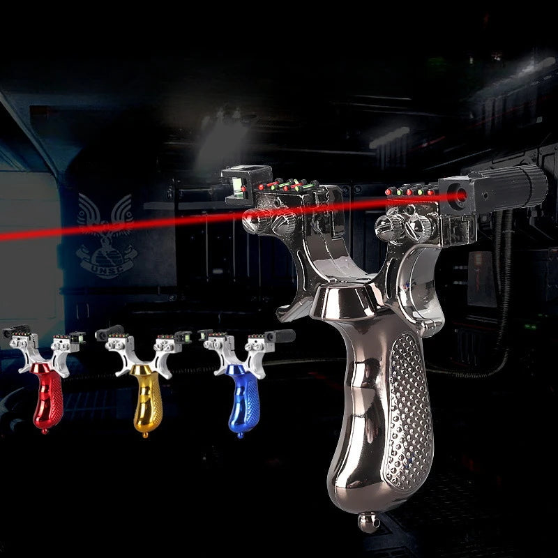 Professional Hunting Laser Slingshot High-power Outdoor Shooting Resin Catapult with Rubber Band Sports Entertainment Tools Set