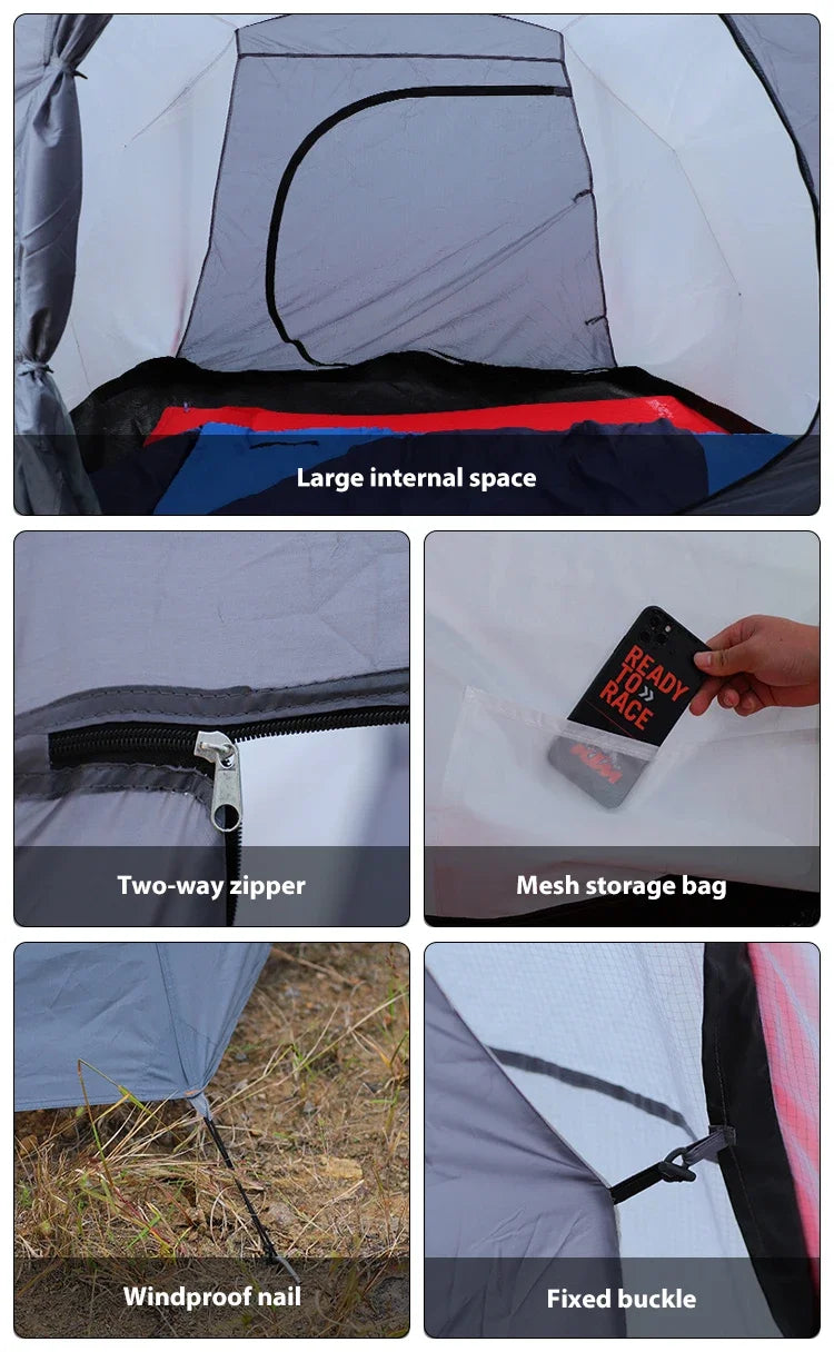 1 - 2 Person Tent  Camping Travel Tent Motorcycle Waterproof and Windproof Strong Outdoor Trekking Fast Delivery Ultralight