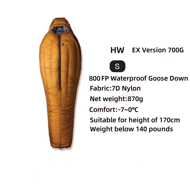 Ice Flame HW 20D Nylon Ultralight Mummy White Goose Down Sleeping Bag Outdoors Camping Keep Warm Duck Down Adult Equipment