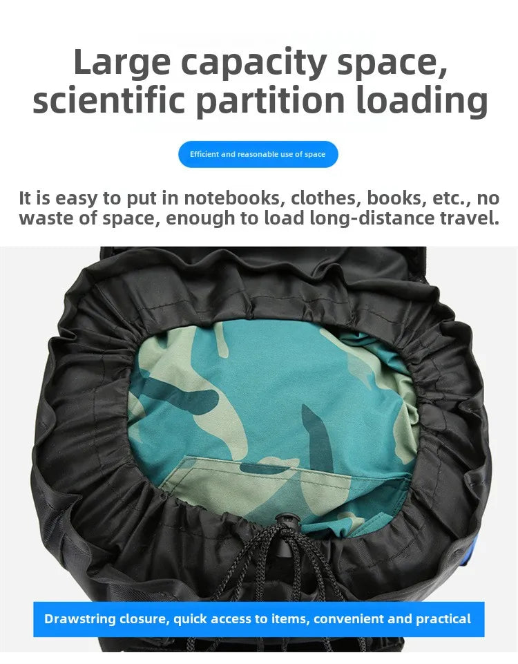 90L Large Capacity Outdoor Hiking Mountaineering Bag Lightweight Backpack Suitable for Hiking Camping Waterproof Travel Bag