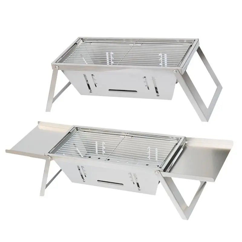 Portable Outdoor Camping Folding stove stainless steel Barbecue brazier charcoal barbecue smokeless folding barbecue stove