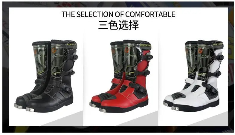Motorcycle Riding Racing Boots Rain Professional Boot Men Women Crash Fall Protection Off-Road Motorbike Shoes Botas Motocross
