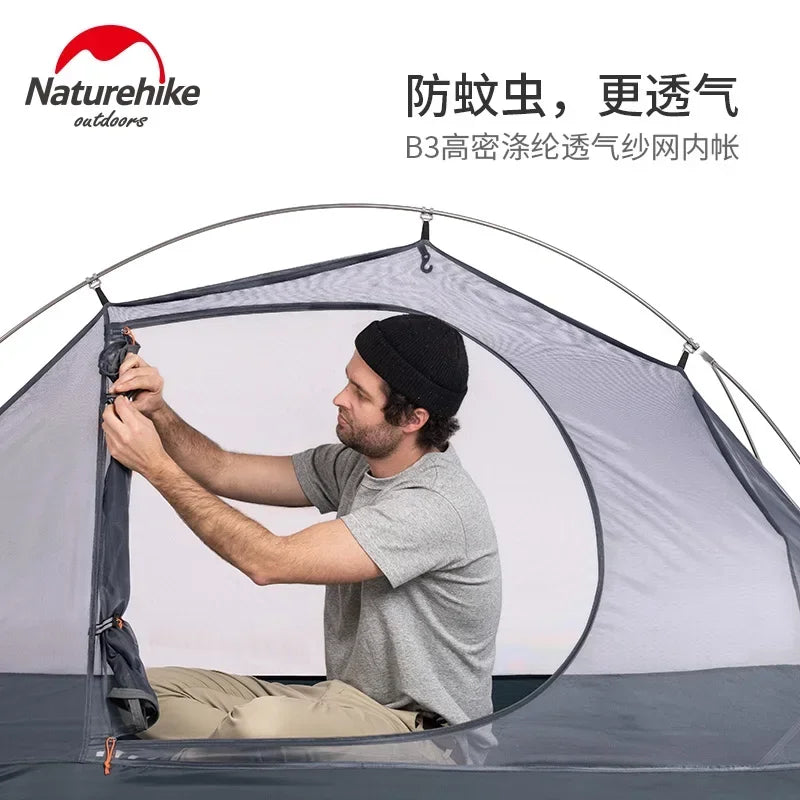 Naturehike Cycling Tent 1 Person Ultralight Backpacking Tent Outdoor Double Layer Fishing Beach Travel Hiking Camping Tent