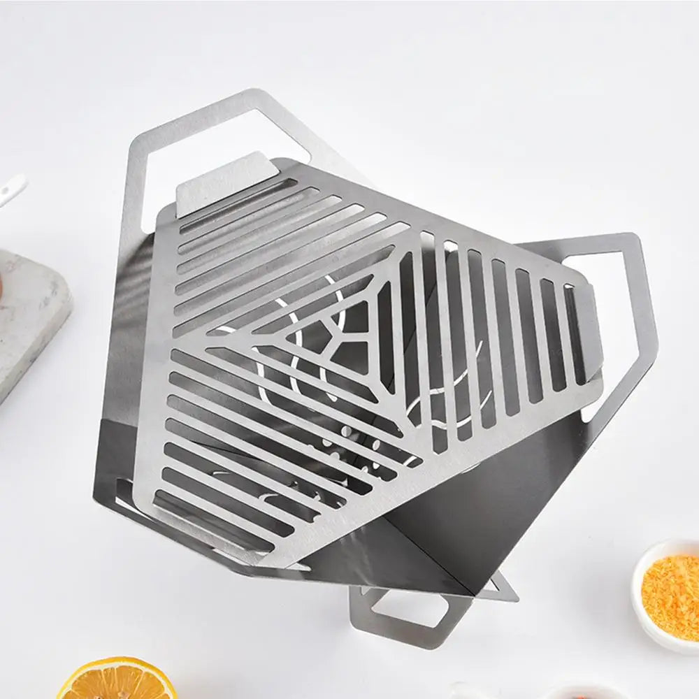 Mini BBQ Grill Stainless Steel Mini BBQ Grill Barbecue Rack Portable Lotus Barbecue Grill For Cooking Barbecue Camping Picnics