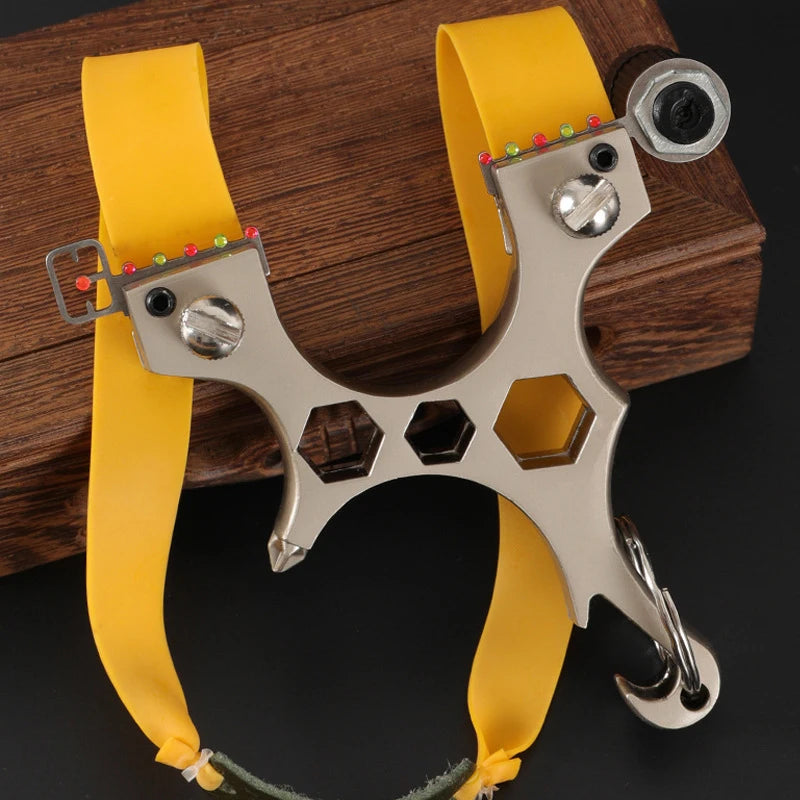 Alloy Slingsshot Multifunctional Slingshot High Precision Sling Catapult Slingsshot for Hunting Kit Adult Toys caza