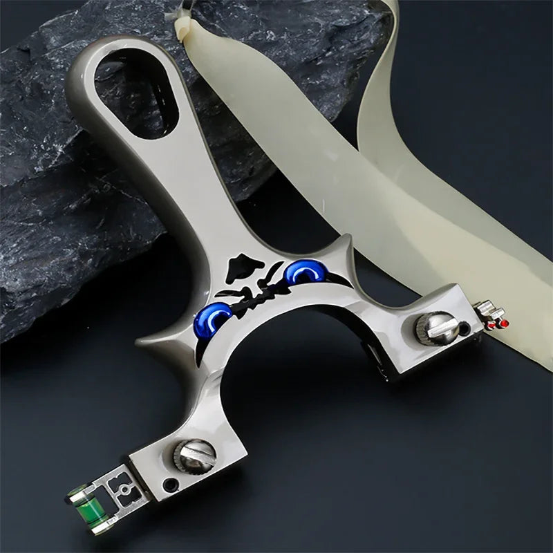 Silver Aluminum Alloy Slingshot Professional Slingshot Competition Dedicated Full Metal High-quality Sling Light and Strong