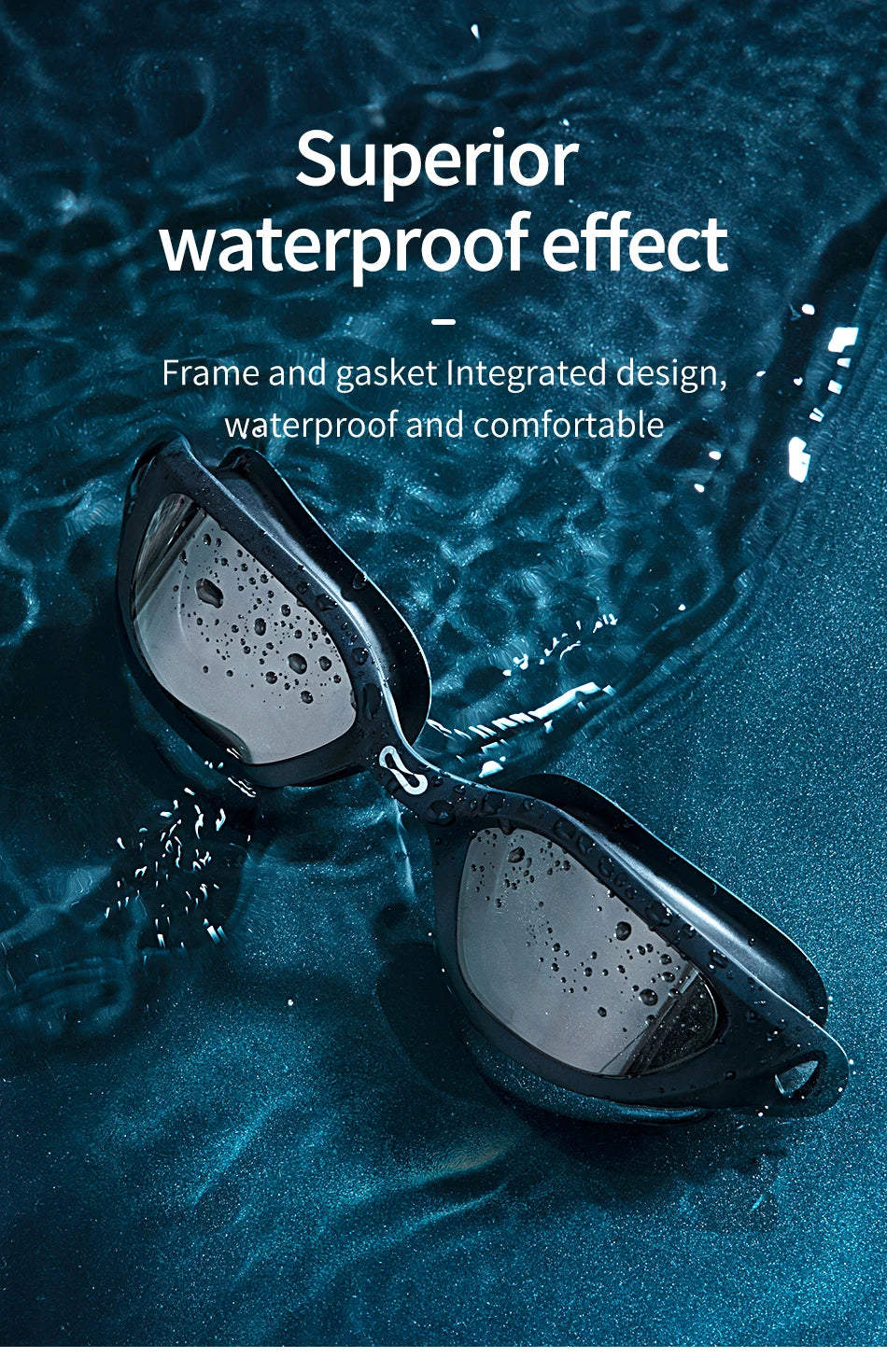 Copozz Swimming Goggles Waterproof VISTEX Anti Fog Mirrored Adjustable Silicone Swim Glasses Professional Swim Equipment Eyewear