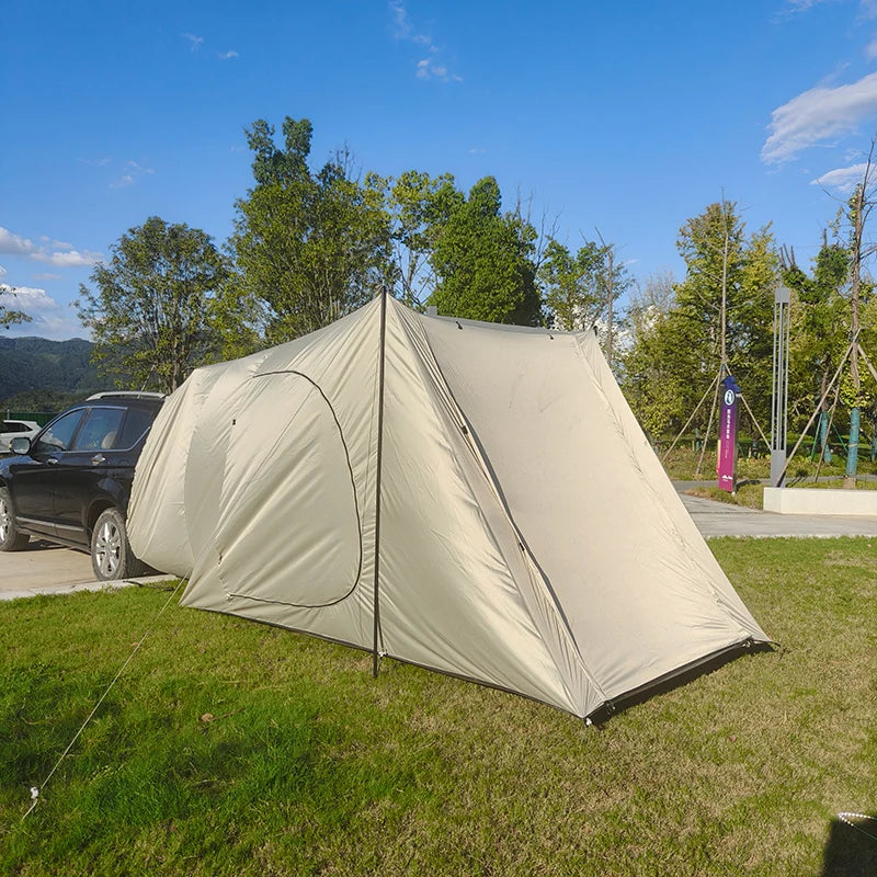 SUV Car Tent with Big Awning, Rear Tent, Camping, Multi-Use Tarp, Roomy Family Camping Tent with Floor, Car Side Tent
