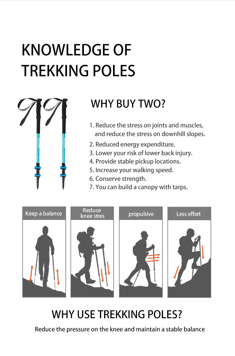 Naturehike Sunny Snow Base Walking Sticks Outdoor Children's Hiking Poles Men Women Camping Cane Ultralight Aluminum Alloy Trek