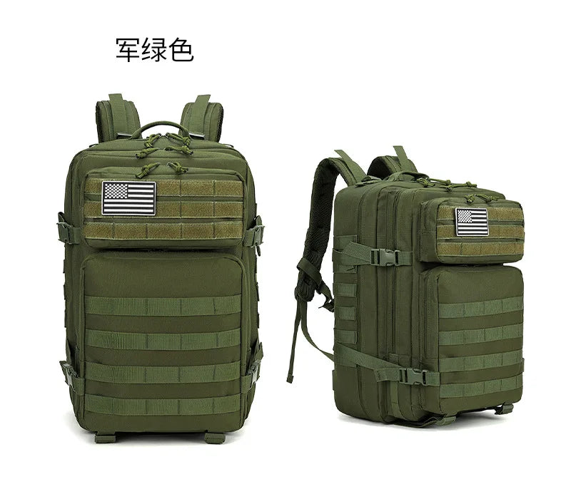 45L Lightweight Hiking Backpack Large Capacity Tactical Backpack Sport Climbing Backpack Outdoor Pack 900DOxford Water-Resistant