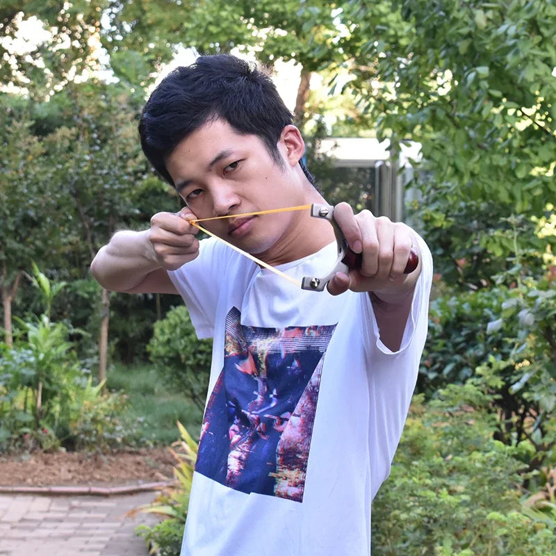 Stainless Steel Solid Wood TTF Professional Slingshot Portable Outdoor Hunting Shooting Tool High Quality Slingshot