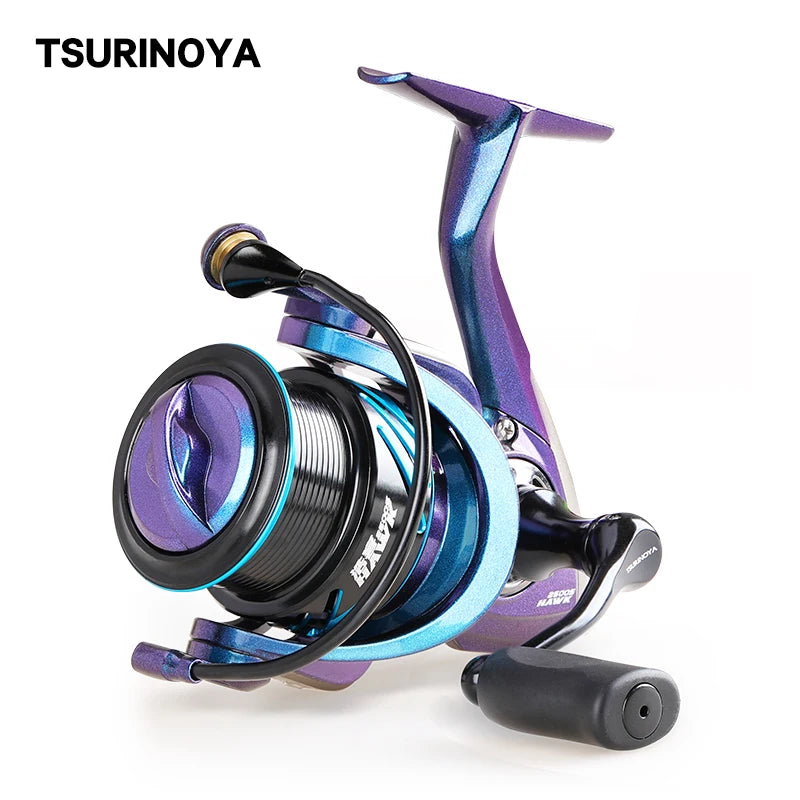 TSURINOYA Spinning Fishing Reel HAWK 2000S 2500S 3000S Shallow Spool Long Casting Wheel 5.2:1 7kg Max Power Pike Profession Reel