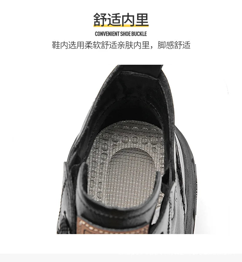 Luxury Men Ankle Boots Retro British High-top Men Boots Fashion High Quality Leather Shoes 2024 New Outdoor Men Motorcycle Boots