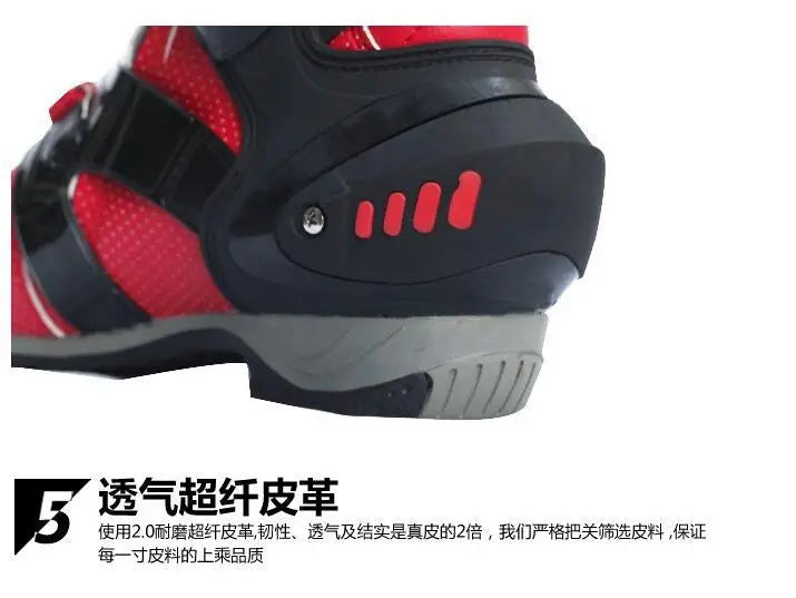 Racing riding shoes Motorcycle boots Motorcycle shoes Medium long shoes boots men