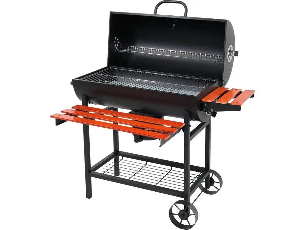 Outdoor Kitchen Barbeque Barbecue Large Heavy Duty Trolley Grill Barrel Charcoal Grill BBQ Smoker with Lid