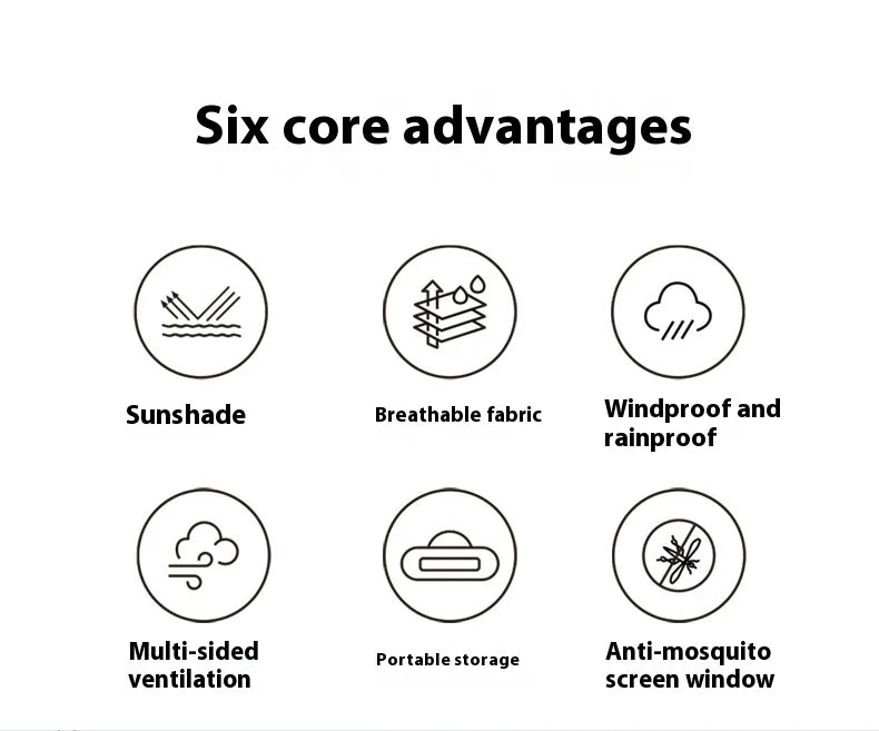 Tunnel Tent Outdoor Two Rooms and One Hall Thickened Windproof and Rainproof Tent Camping Sun Screen Tent душевая палатка