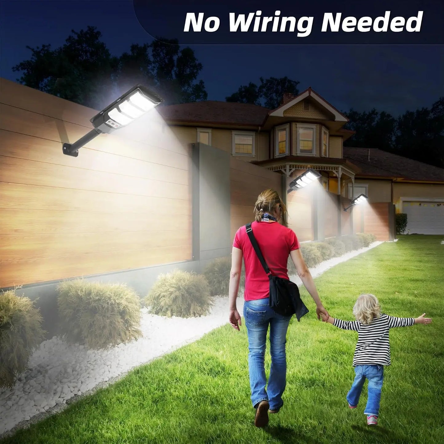 Solar Power Wall Lights  with Motion Sensor Outdoor Sunlight Charge Waterproof Street Light Garden Led Solar Spotlight