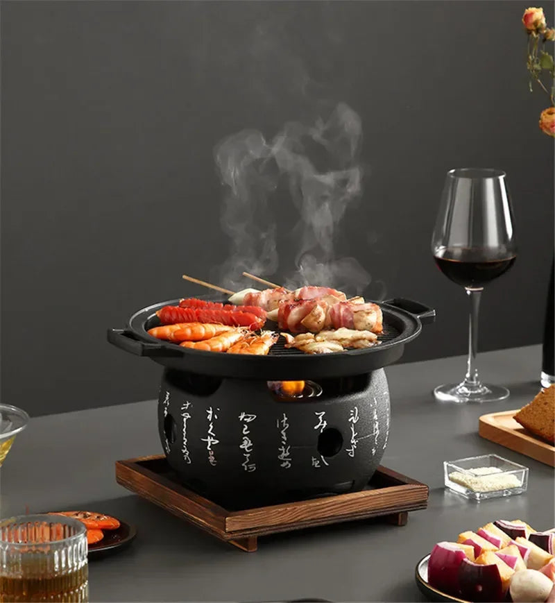 Aluminium Alloy Indoor Outdoor Bbq Stove Barbecue Tools charcoal grill Portable Japanese Bbq Grill Korean Carbon Barbecue Grills