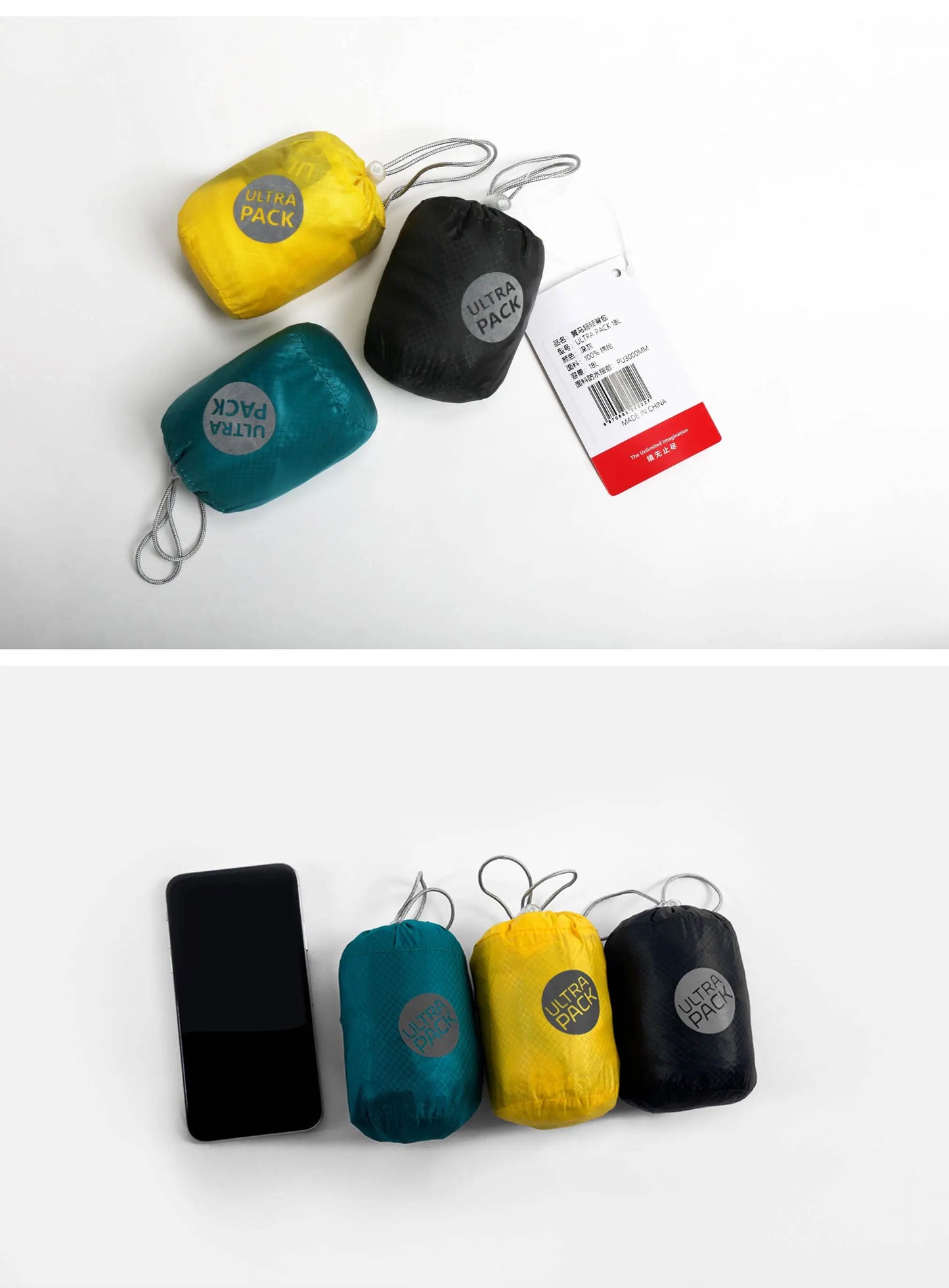 AEGISMAX Camping Black Ultralight Backpack 18L Outdoor Hiking Travel Bag Mountaineering Waterproof Unisex Packsack Bargain Price