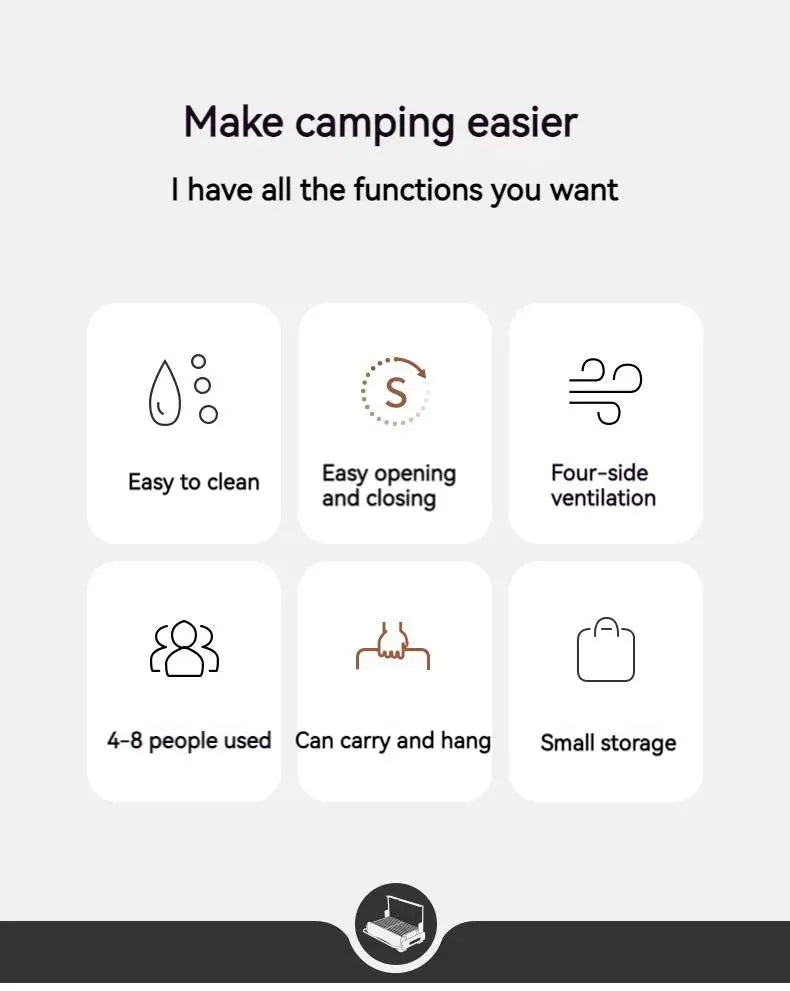 Naturehike Outdoor Portable Folding BBQ Grill Camping Enamel Charcoal Stove Ultralight Travel Picnic 4-8 Person Barbecue Stove