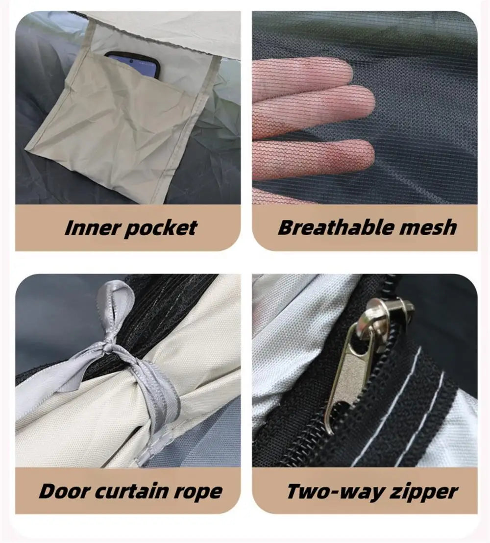 Camping Waterproof Tent 2-3 People One-touch Camping Tent Outdoor Ultralight Portable Sun Shelter Beach Tent for Outdoor Fishing