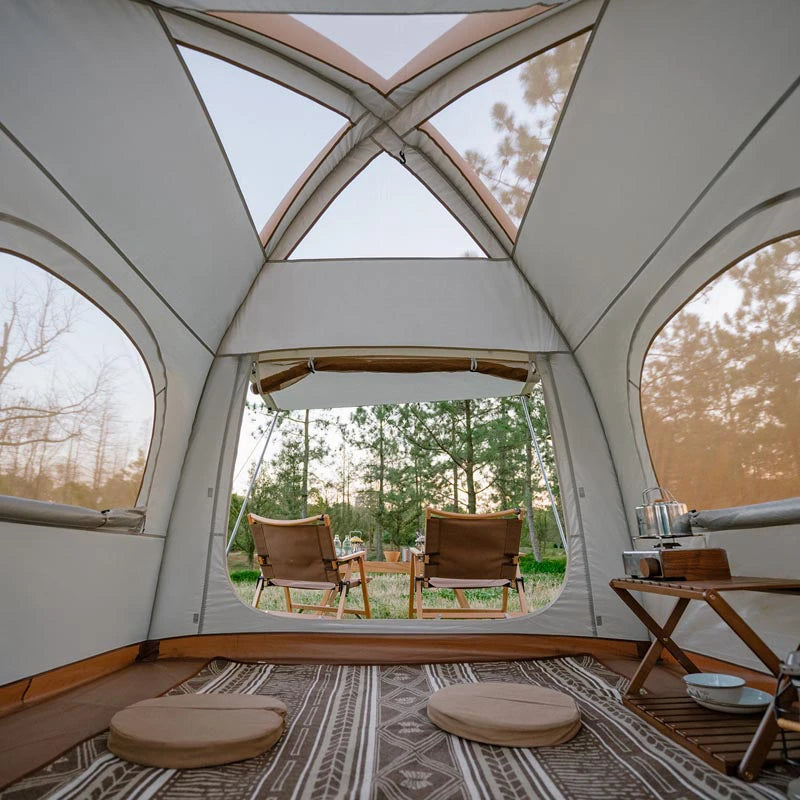 Naturehike Ango Air Outdoor Silver Coated Sunscreen Inflatable Tent Portable Camping Large Space Folding Tent Park Family Tent