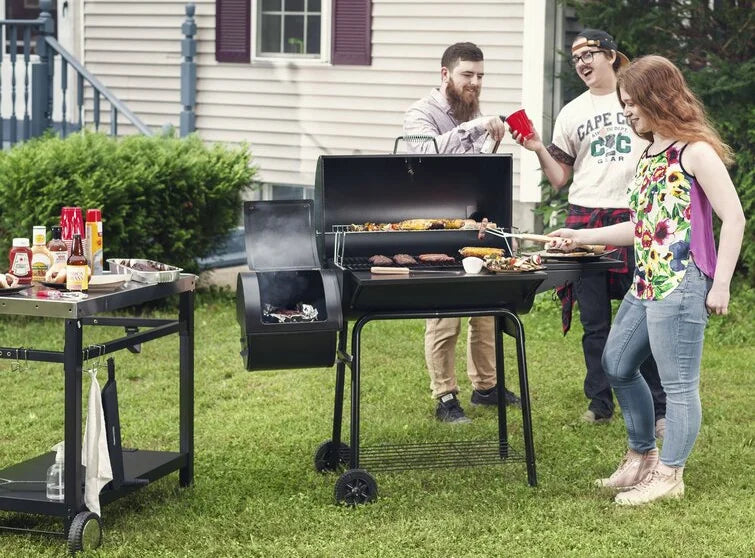 Commercial Large Cooking Area Portable Charcoal Grill Outdoor Backyard Party Meat Offset Smoker Barbecue Grill