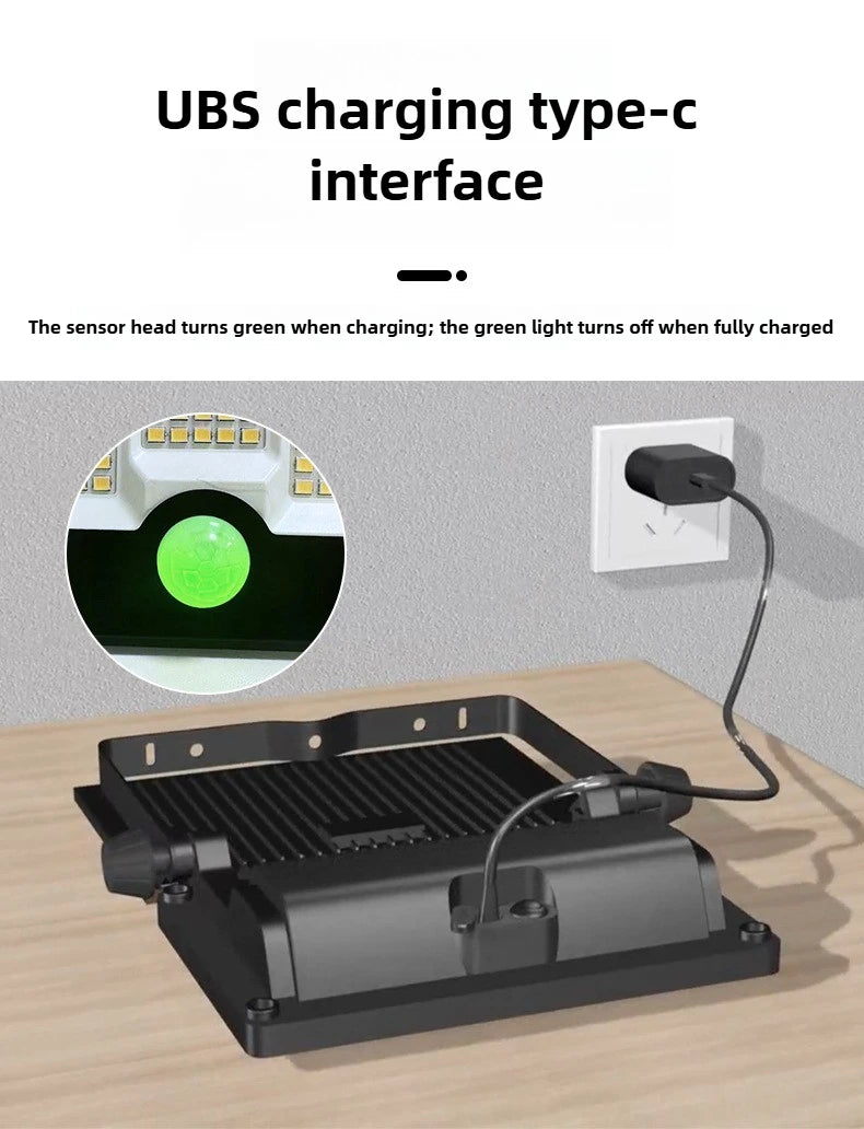 Solar Light Outdoor Foldable Floodlight Waterproof Spotlight Wall Human Body Sensor Lamp for Garden and Courtyard Lighting