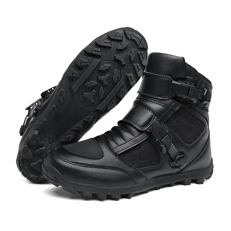 Men's Motorcycle Shoes New Breathable Men Motorcycle Boots Outdoors Cycling Motorbike Non-slip Sports Boot Motos Shoes