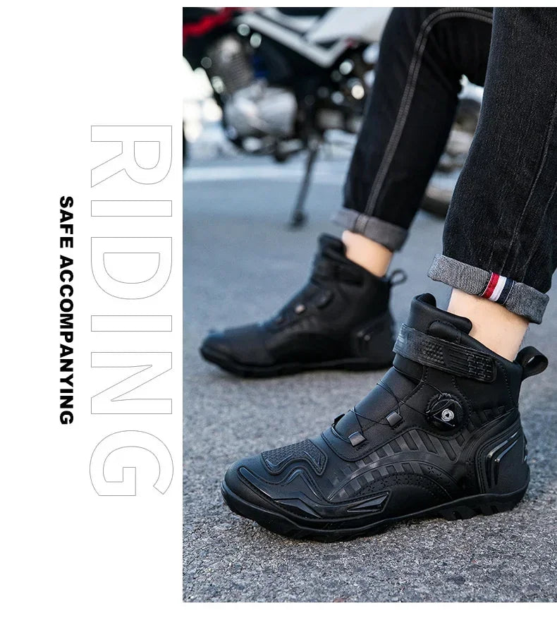 Motorcycle Boots Men's women's Motor Riding Boot Motorbike Chopper Cruiser Touring Motocross Shoe Breathable Motorcycles Shoes