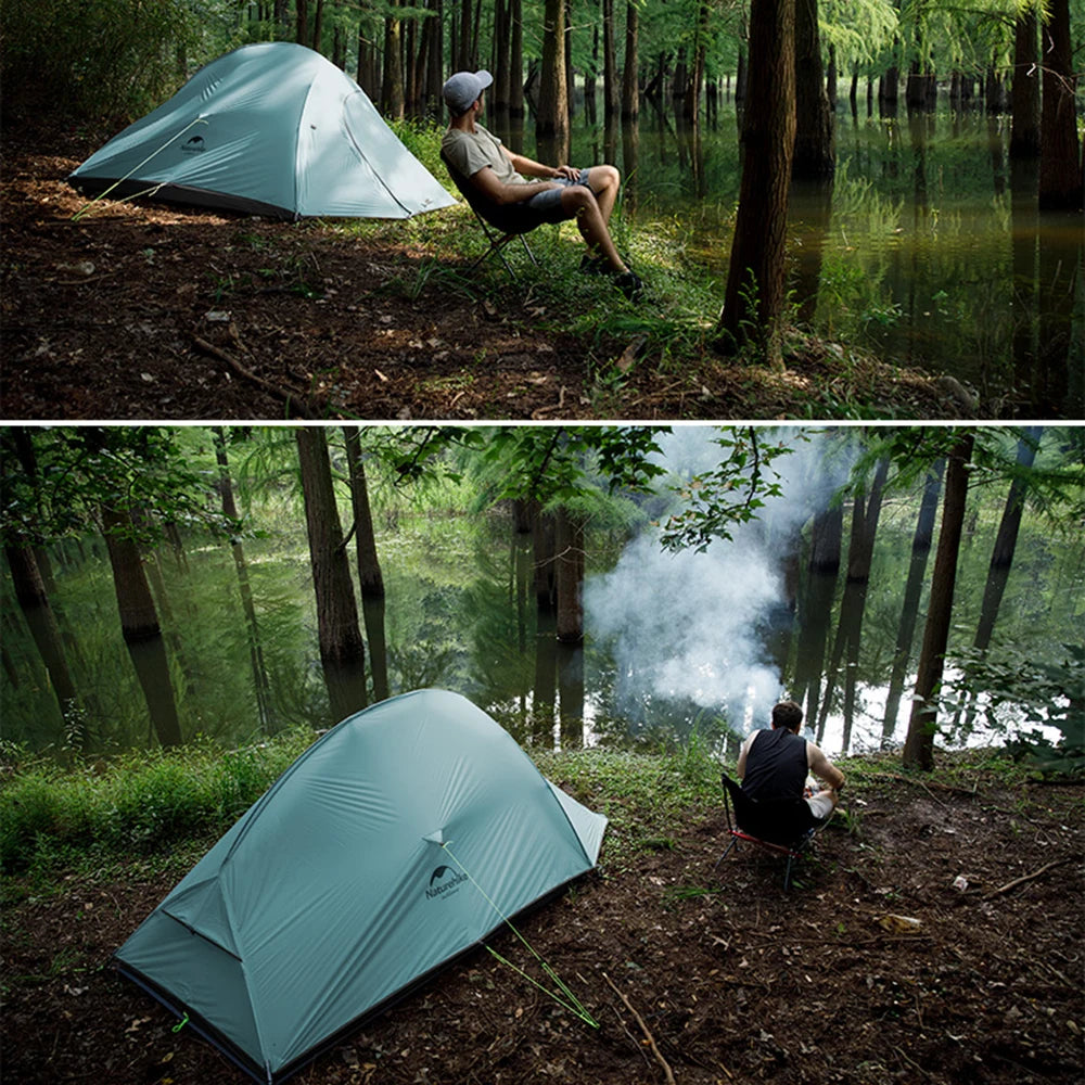 Naturehike Cloud Up 2 Camping Tent 1-2 Person Nylon 20D Travel Tent Waterproof Portable Hiking Backpacking Tent Ultralight