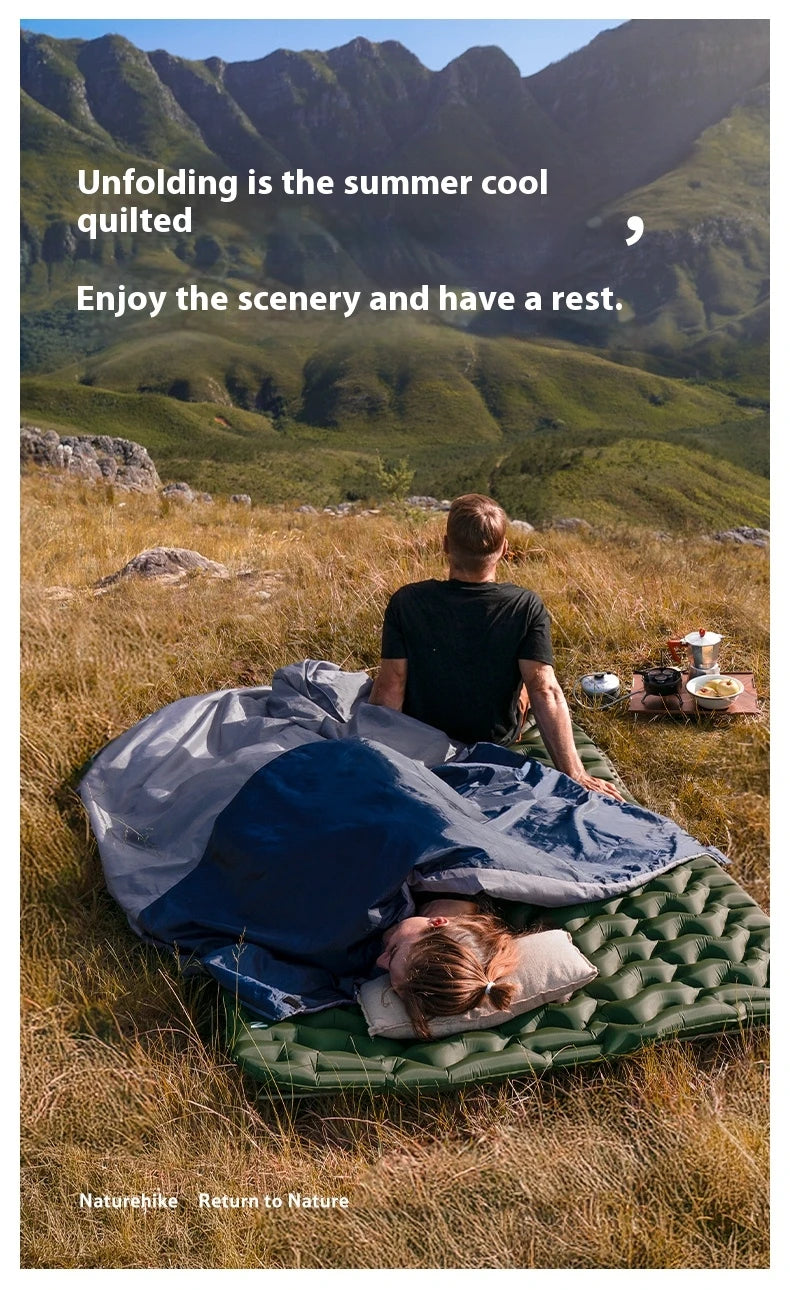 Naturehike 2025 New MINI Sleeping Bag 760g Ultralight Portable Splicing Summer Quilt Outdoor Camping Hiking Cotton Sleeping Bag