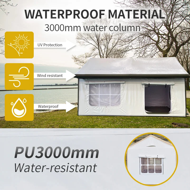 Waterproof Inflatable House for Multi Persons, Air Big Camping Tent, Custom Outdoor House, 2024