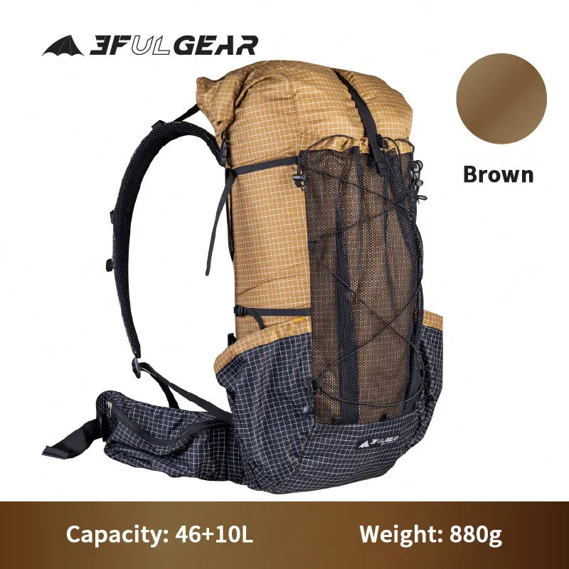 3F UL GEAR 46+10L QIDIAN PRO Backpack Ultralight Outdoor  Camping Sport Bag Resistant Hiking Trekking Waterproof Travel Rucksack