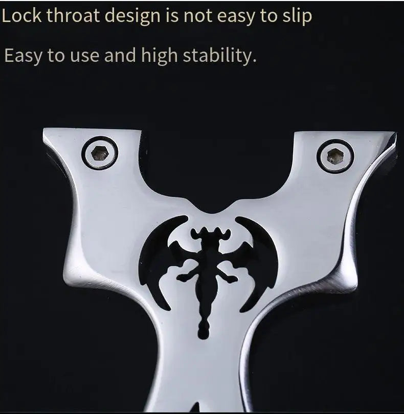 High Quality Slingshot Catapult Hunting Stainless Steel With Rubber Band Outdoor Shooting Game Sling Shot