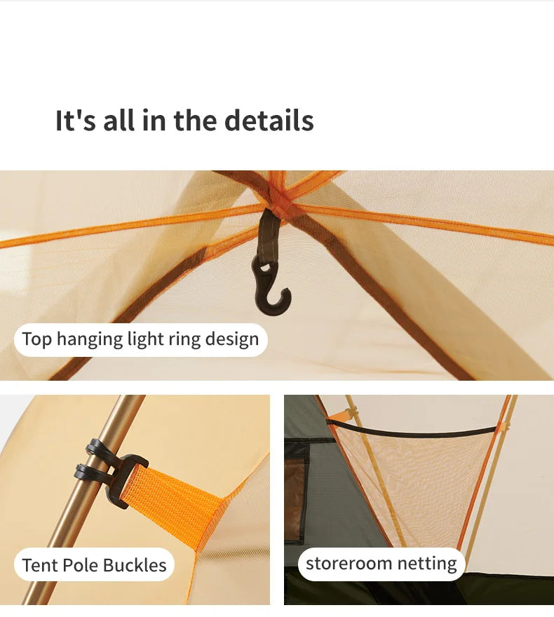 Naturehike 8-10 Person Camping Tent Picnic Rainstorm Sheltering Wind large Canopy Shelter Beach Tent Family Tent