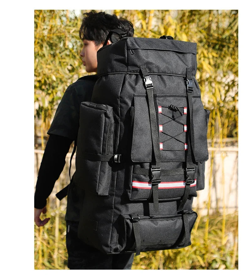 130L Hiking Camping Backpack Travel Large Luggage Bag Men Trekking Outdoor Sports Pack Molle Trekking Rucksack for Men Big Bag