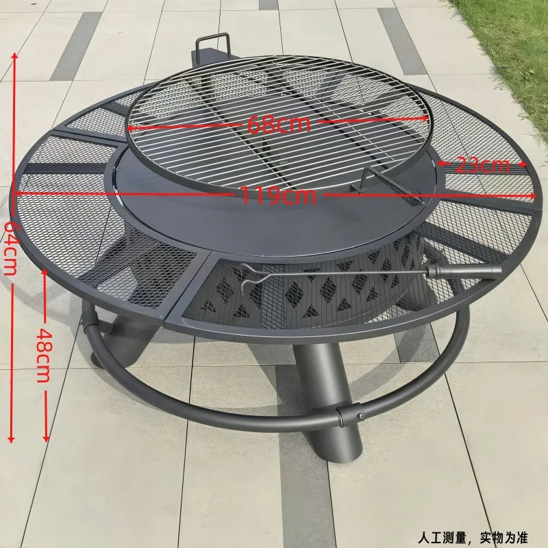 Outdoor barbecue grills, household firewood heating stoves, patio fire pits, villa bonfire pits, fire pit tables for gathering