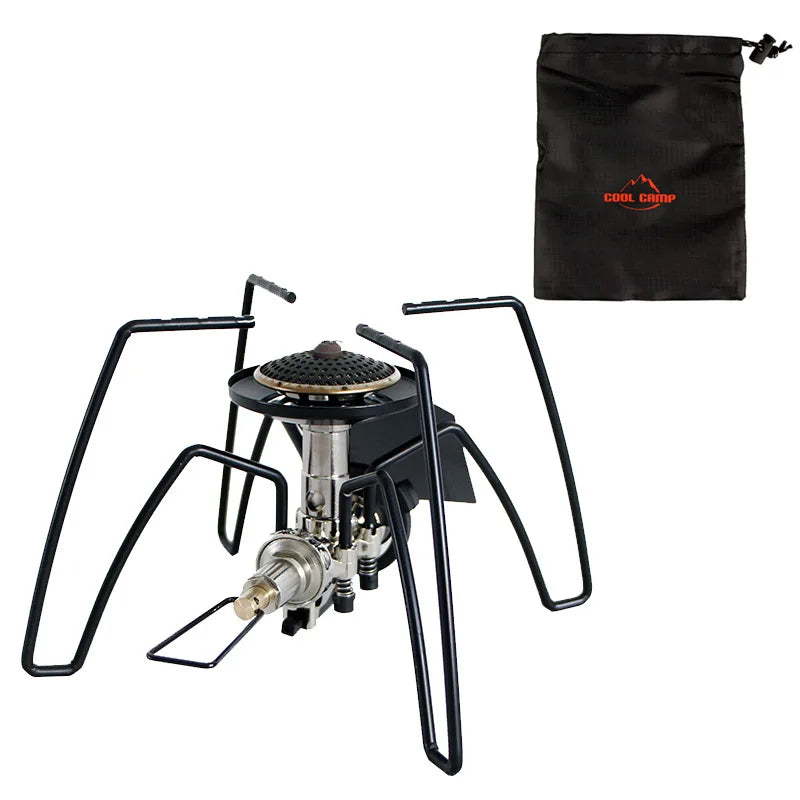 Windproof and Anti-Scald Camping Stove  Outdoor Tourist Burner Parts  Spider Stove  Backpack  Hiking Gas Furnace