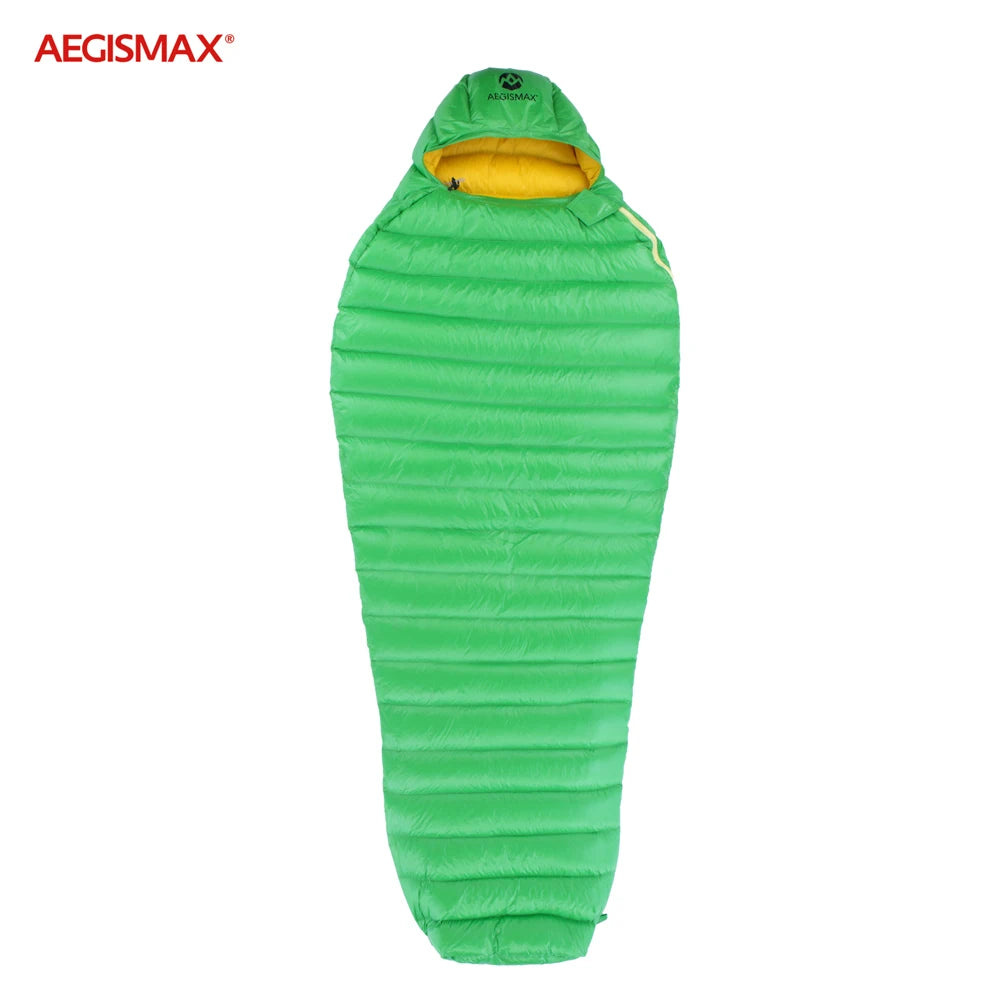 AEGISMAX LETO Outdoors White Goose Down Sleeping Bag Waterproof Camping Travel 36℉~45℉ Small Packing Down Sleeping Bag FP700+