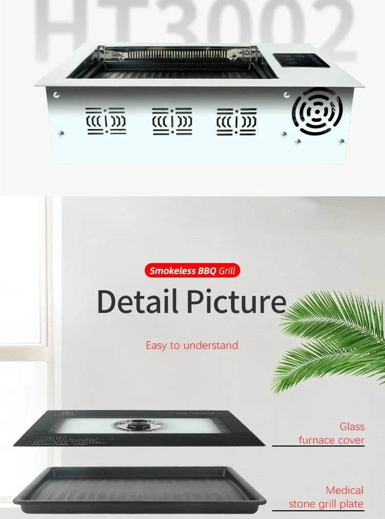 Gourmet Barbecue Grill New Design Kbbq Electric Grills Korean Smokeless Tables Electric BBQ Grill