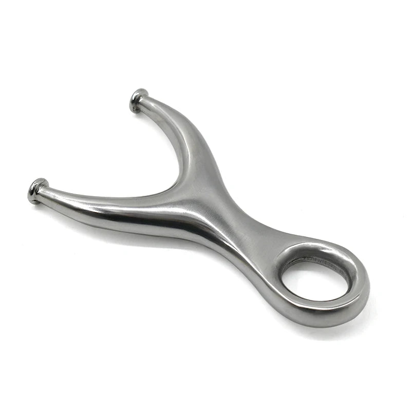 All-metal Stainless Steel Slingshot Portable Outdoor Shooting Hunting Catapult Leisure Toy Hunting Equipment With Rubber Bands