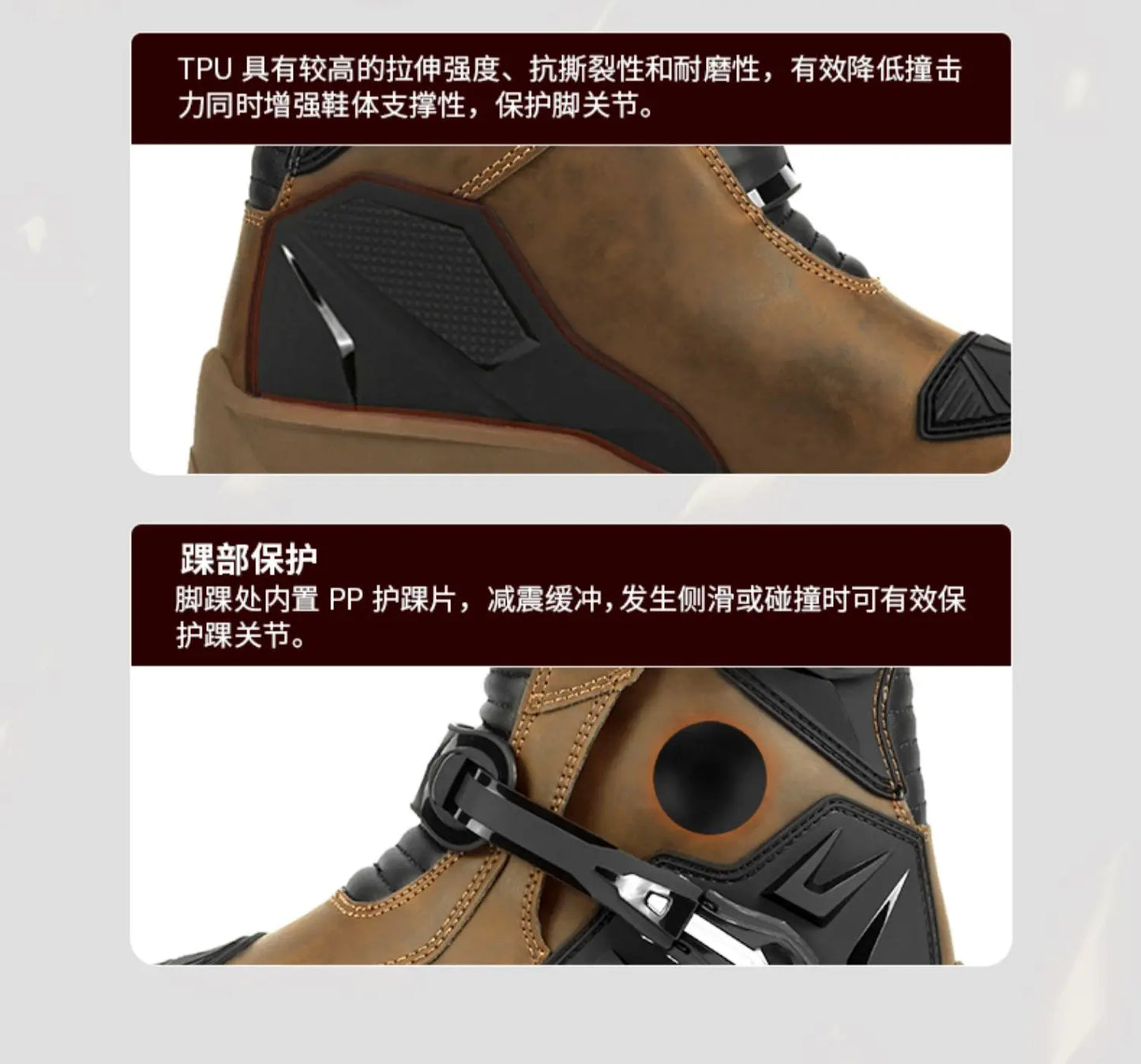 Scoyco Motorcycle Boots Wear-resistant Men's Biker Boots Anti-slip Motorcycle Boots Enduro Waterproof Leather Motocross Boots